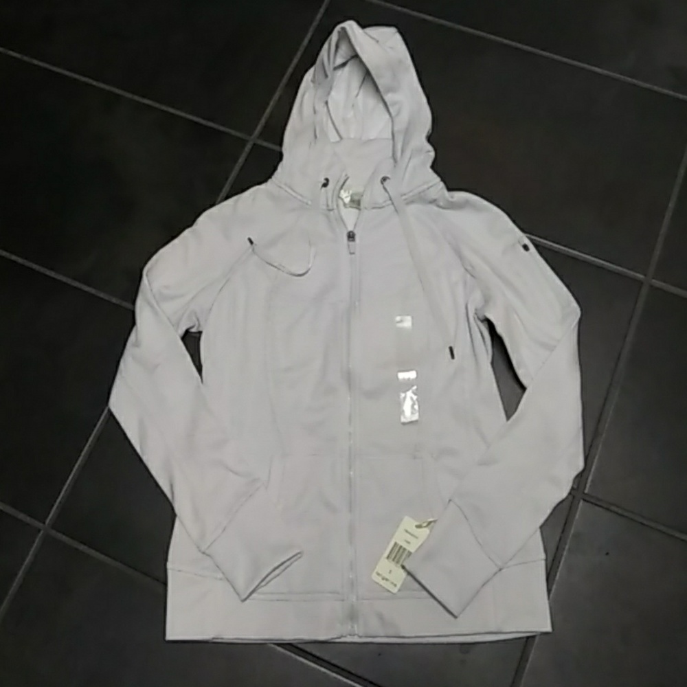Tangerine Ivory/Gray running jacket NWT small